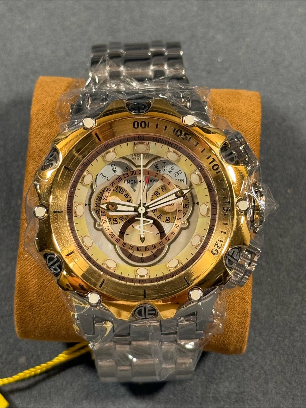 Invicta 45609 Reserve Gold and Silver Multi-Dial Chronograph Watch